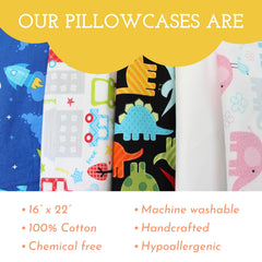 Little Sleepy Head youth pillow case closeup shows soft cotton texture for sensitive skin