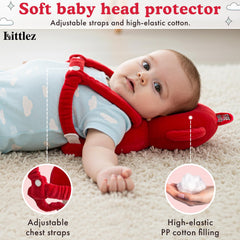 LITTLEZ Baby Back Support Pillow side profile highlighting portable design for travel-ready comfort.