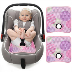 LITTOBEBE car seat protector pink aesthetic shows stylish protection during car trips