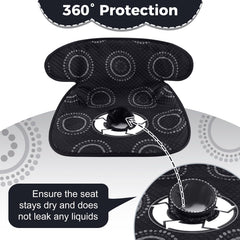 LITTOBEBE Piddle Pad 3D edge shows secure containment of spills.
