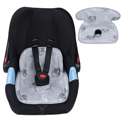 LITTOBEBE Piddle Pad car seat cover gray front view offers comprehensive protection against spills.
