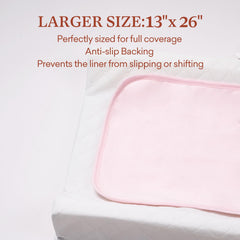 Littogoose changing pad liner uses soft fabric to comfort baby’s skin.