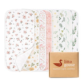 littogoose premium burp cloths with waterproof backing keep you dry during feeding