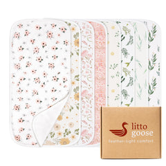 littogoose premium burp cloths with waterproof backing keep you dry during feeding