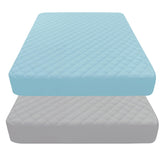 Littogoose Quilted Crib Mattress Protector cover demonstrates a snug 52x28 fit for standard cribs.