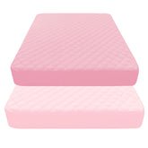 Littogoose Quilted Crib Mattress Protector pack shot shows two protectors for clean nights