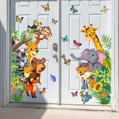 Litupic forest animal stickers colorful close-up highlights vibrant safari decor