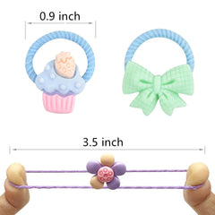 LIUCHENLIIVY lightweight hair ties for quick toddler ponytails and outfits.