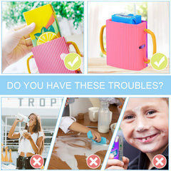 LIUHUIZEYU juice bag holder no-squeeze design prevents spills during car trips