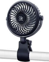 liuliuby baby stroller fan clip on securely to stroller bars for on-the-go cooling.