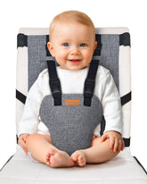 liuliuby Compact Travel High Chair front view, easy setup for on-the-go meals.