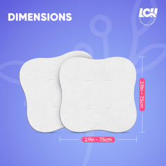Livaclean Health nipple pads close-up shows four cutouts for airflow