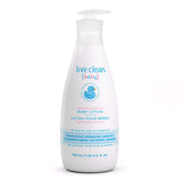 Live Clean Baby Moisturizing Lotion bottle front shows gentle daily moisturization.