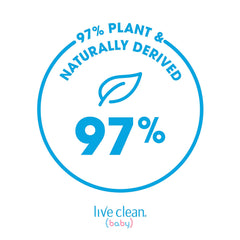 Live Clean Baby Tearless Shampoo & Wash lather forming on hair and skin for a calm bath
