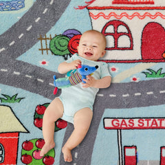 LIVEBOX Soft Kids Rug kids playing on rug conveys safe, cushioned crawling