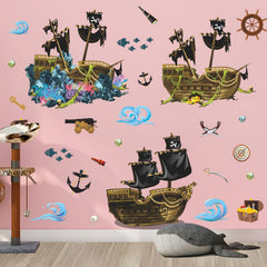 LiveGallery anchor and treasure wall sticker adds coastal charm to any smooth surface