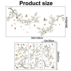 LiveGallery butterflies and white flowers wall sticker adds playful nursery decor