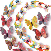LiveGallery butterfly wall decal kit with vibrant shapes for creative kids room decorating.