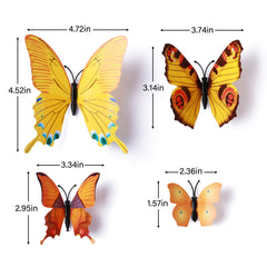 LiveGallery yellow butterfly wall stickers add joyful color to kids' rooms.