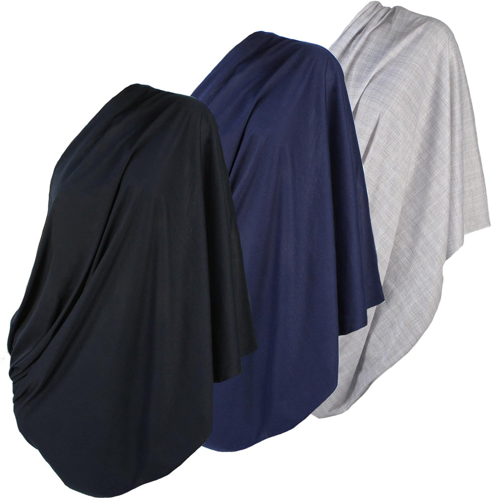 LK Baby nursing cover navy infinity scarf for discreet feeding on the go