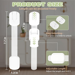 LKbeuuu cabinet locks installed on a cabinet door demonstrating child safety