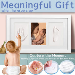 LKEXMD baby clay footprint kit captures tiny footprints for a keepsake