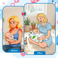LLCJYYCY Nursing Pillow ergonomic design supports comfortable breastfeeding with reduced strain.