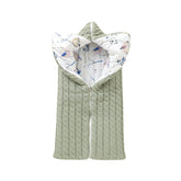 LLmoway warm baby swaddle-sleep sack in sage green for secure warmth