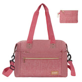 LLNYFL Diaper Tote Bag pink front view shows stylish, spacious daily baby essentials organizer