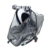 LLUFO baby car seat rain cover see-through EVA for watching baby while protected.