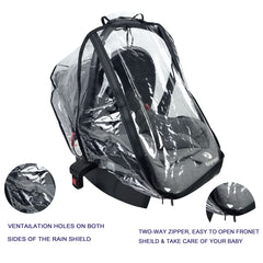 LLUFO rain cover side ventilation holes promote airflow and comfort.