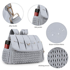 Lmbabter diaper bag backpack grey insulation pockets keep bottles at the right temperature