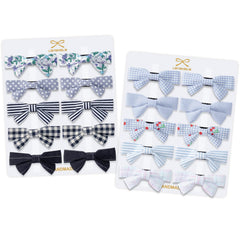 LMYMHMLM 20pcs blue and navy baby bows for daily outfits and gentle hold.