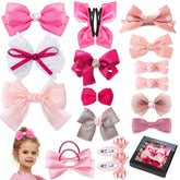 LMYMHMLM pink hair bows with alligator clips for secure daily wear