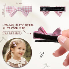 LMYMHMLM small 2.6-inch bows ideal for little girls' hairstyles and outfits.