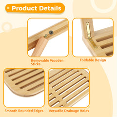 Lnrueg compact bamboo rack fits small countertops neatly