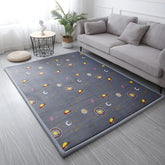 Loartee Coral Velvet Area Rug closeup fabric shows plush texture for comfy playtime.