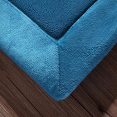 Loartee Coral Velvet Crawling Rug blue texture zoom communicates plush comfort during playtime.