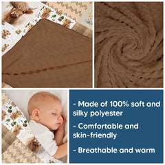Locobird Highland Cow Blanket in nursery decor showing soft fabric for baby comfort.