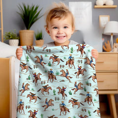Locobird Western Baby Blanket 30x40 size; versatile swaddle and cuddle companion