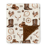 Locobird Western baby blanket with front pattern adds rustic charm and gentle warmth to a nursery
