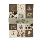 Locobird Western Blanket shows off soft fabric for gentle newborn snuggles and warmth.