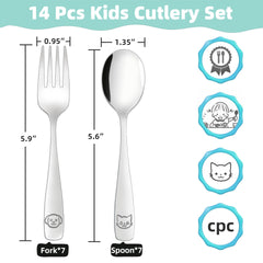 LOCONHA toddler spoons with small handles promote comfortable grip.