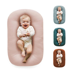 Loevin Baby Lounger pink cover removable for easy cleaning and quick baby comfort