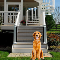 Lofekea dog gate pack contents include two gates and hooks.