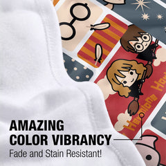 LOGOVISION Harry Potter baby blanket shown in stroller/crib use for cozy travel moments
