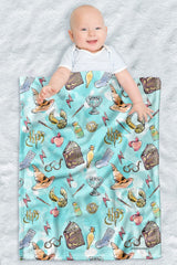 LOGOVISION Harry Potter watercolor-pattern baby blanket for cozy snuggles.