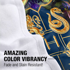 LOGOVISION Hogwarts crest close-up shows colorful print for playtime charm