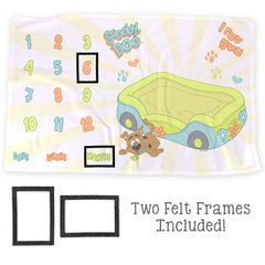 LOGOVISION Scooby-Doo milestone blanket 36x58 provides spacious photo layouts