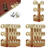 Loisdaro brass corner protector on baseboard front view protects corners from bumps